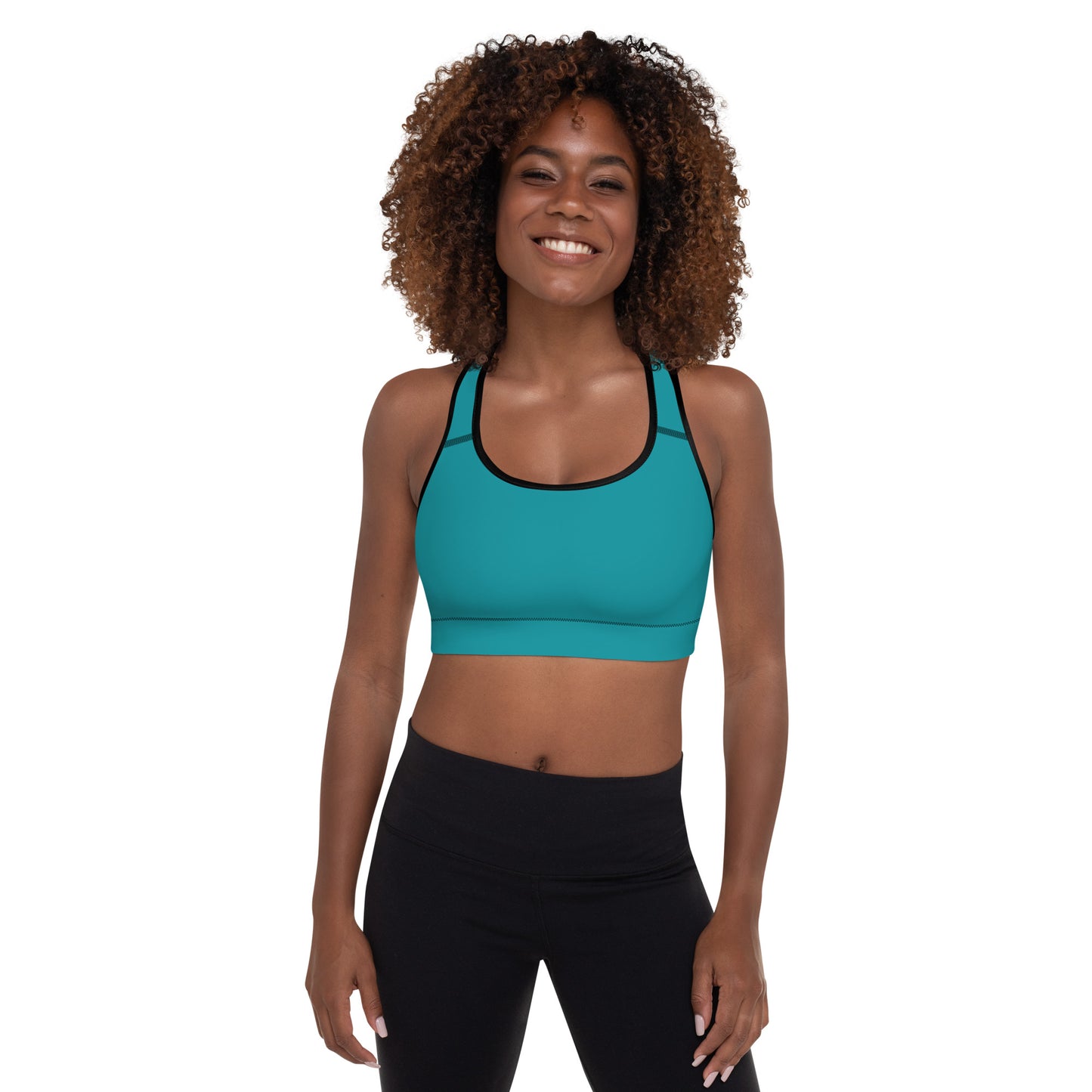 Y4L Teal Padded Sports Bra