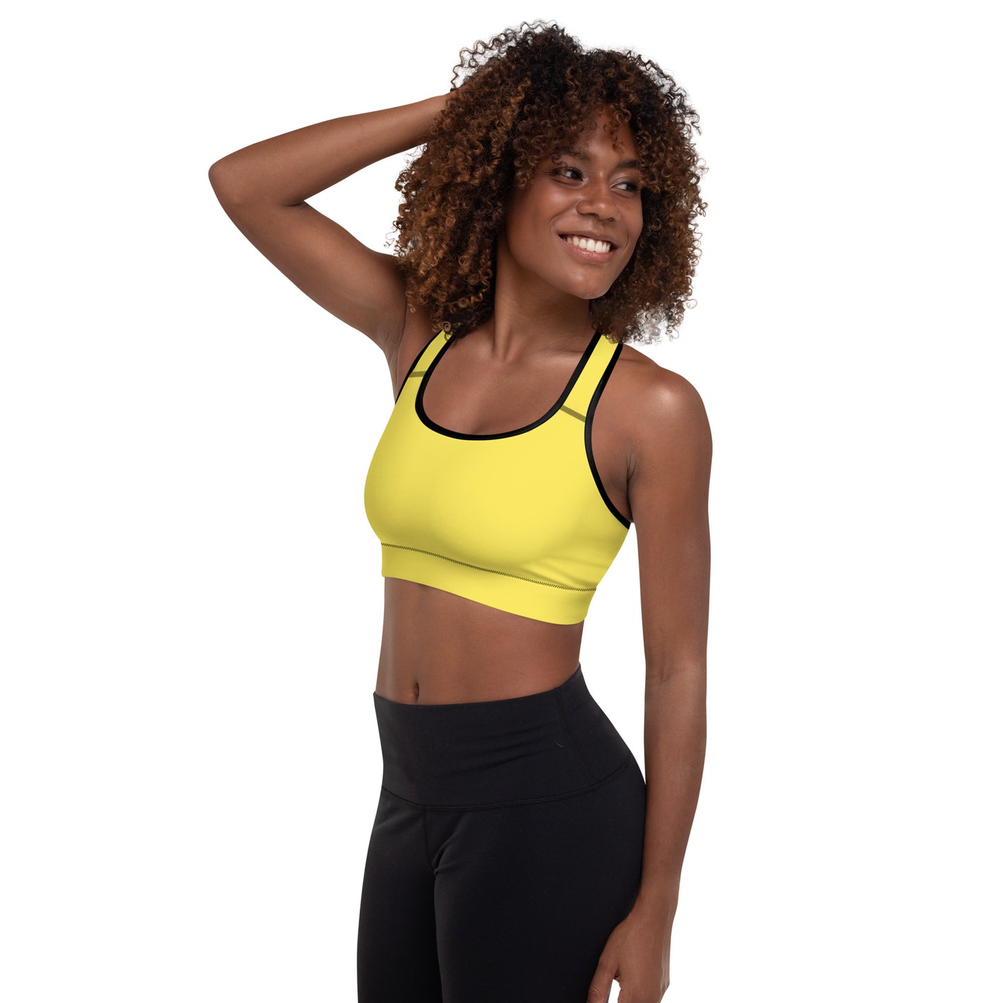 Y4L Yellow Padded Sports Bra