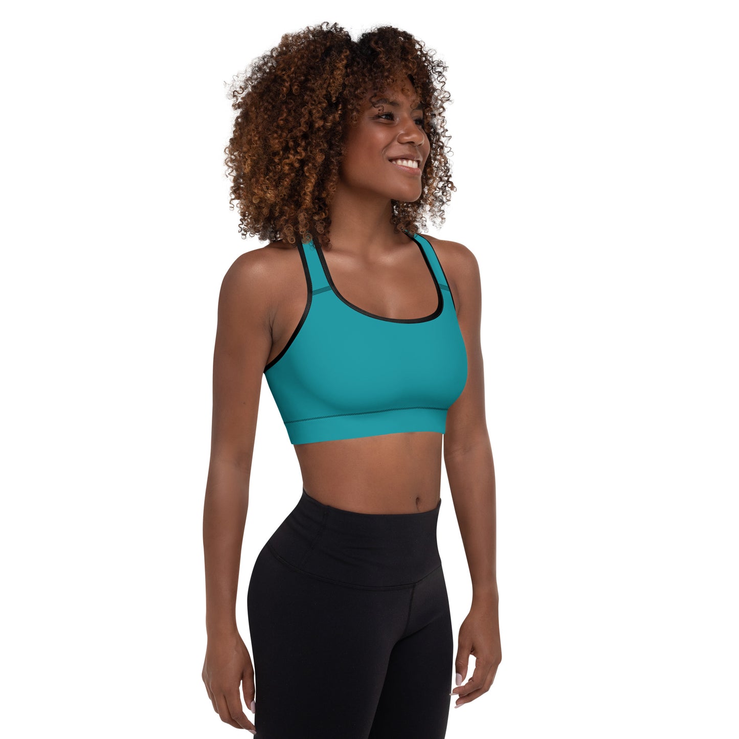 Y4L Teal Padded Sports Bra