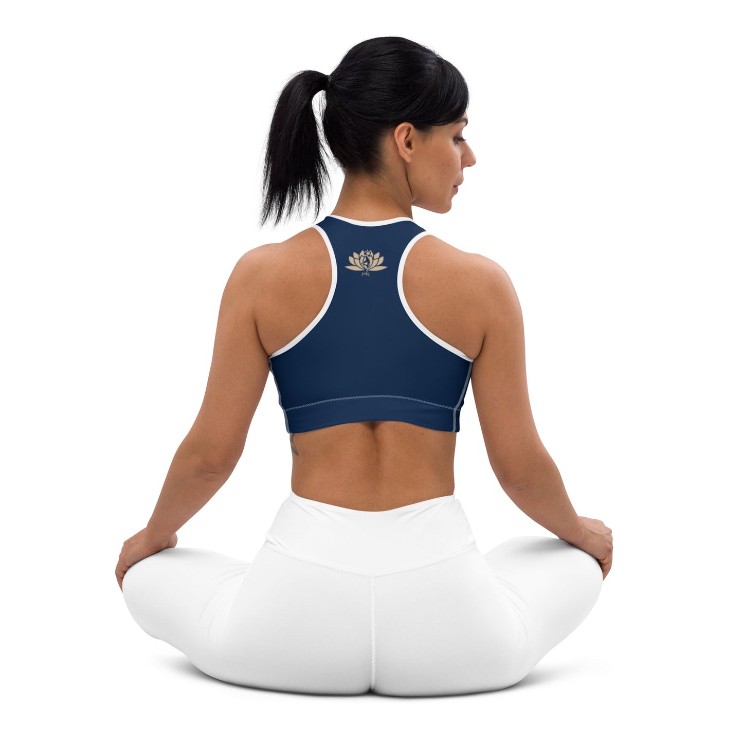 Y4L Navy Padded Sports Bra