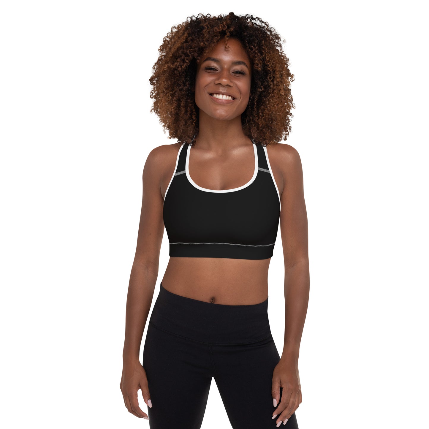 Y4L Black Padded Sports Bra