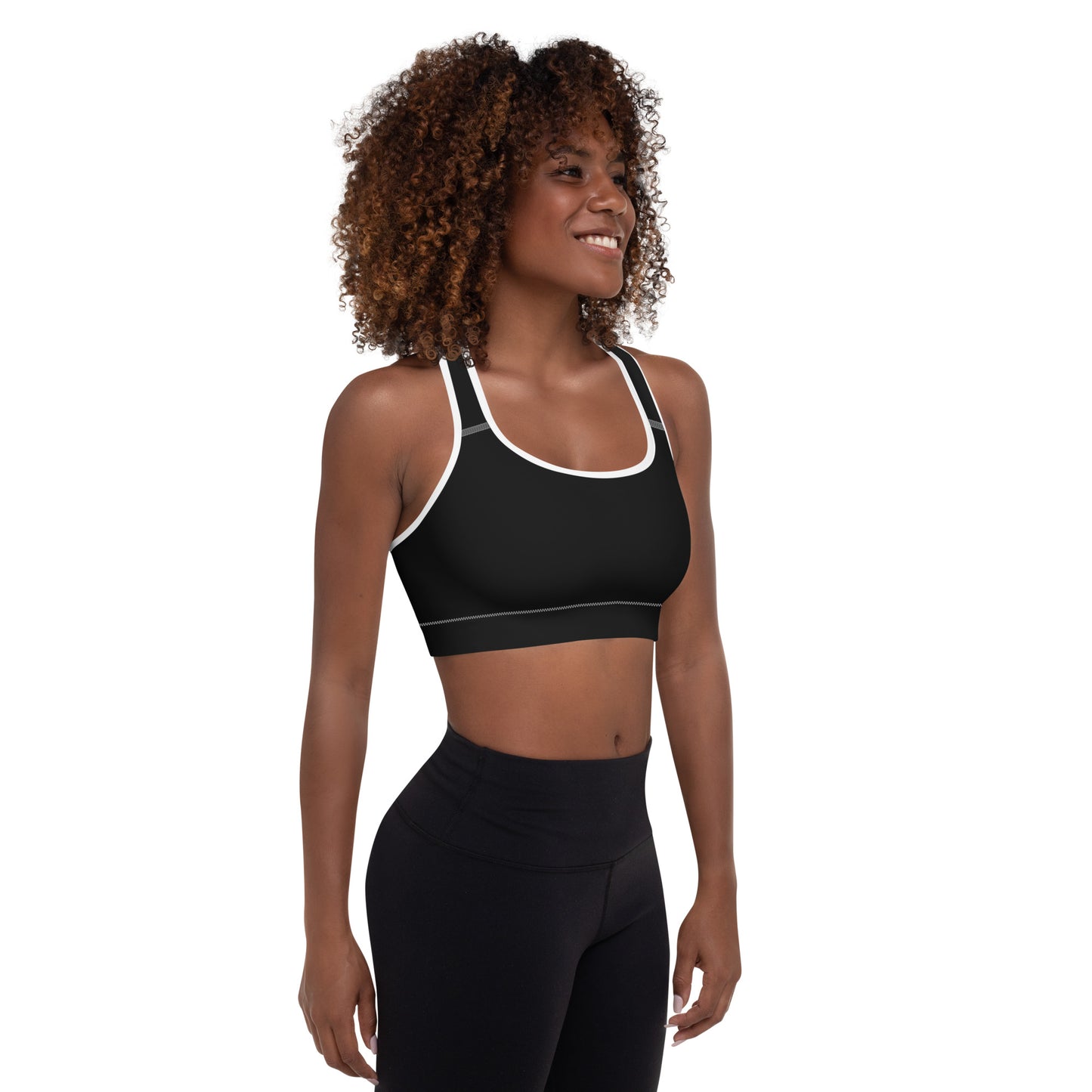 Y4L Black Padded Sports Bra