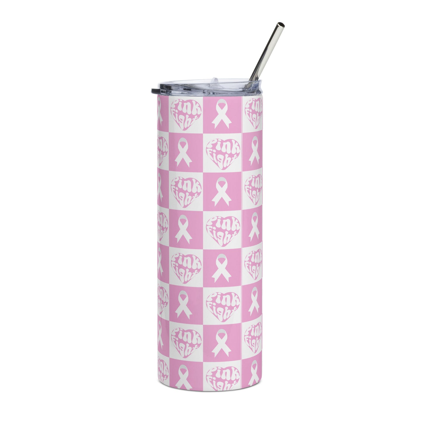 Pink Fight Stainless Steel Tumbler