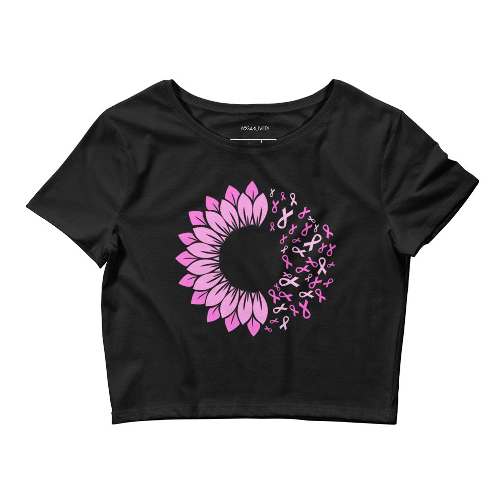 Breast Cancer Awareness Flourishing Crop Top