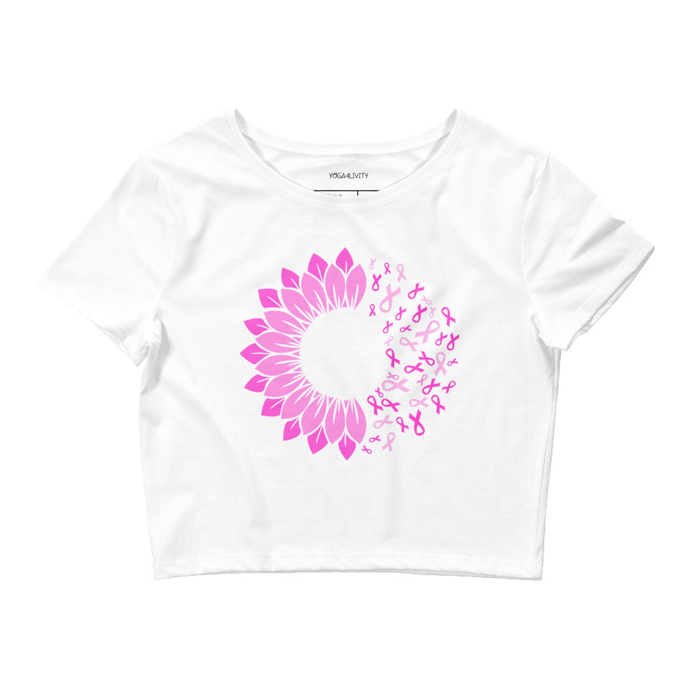 Breast Cancer Awareness Flourishing Crop Top